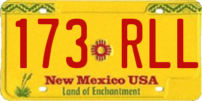 NM license plate 173RLL