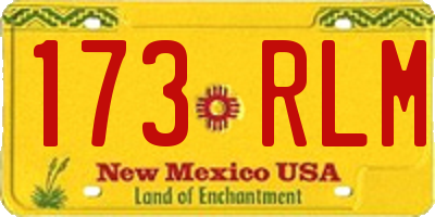 NM license plate 173RLM