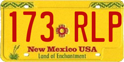 NM license plate 173RLP