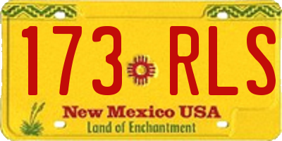 NM license plate 173RLS