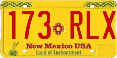 NM license plate 173RLX