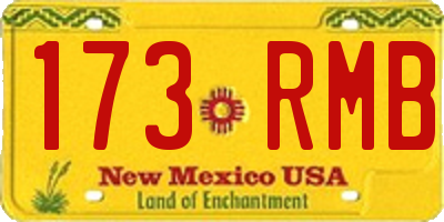 NM license plate 173RMB