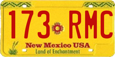 NM license plate 173RMC