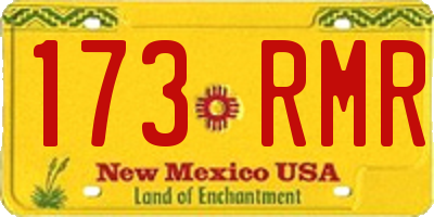 NM license plate 173RMR