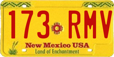 NM license plate 173RMV