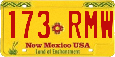 NM license plate 173RMW