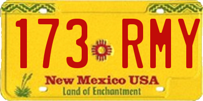 NM license plate 173RMY