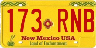NM license plate 173RNB