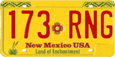 NM license plate 173RNG