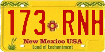 NM license plate 173RNH
