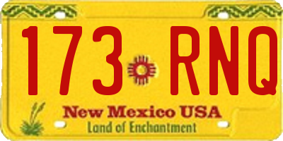NM license plate 173RNQ
