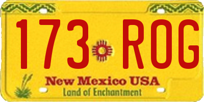 NM license plate 173ROG