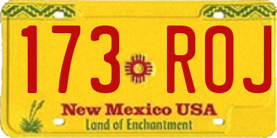 NM license plate 173ROJ