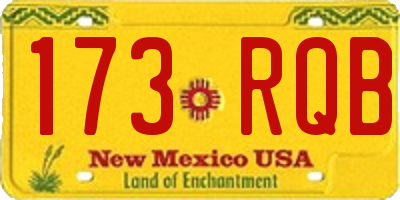 NM license plate 173RQB