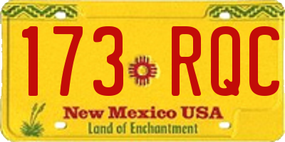 NM license plate 173RQC