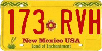 NM license plate 173RVH