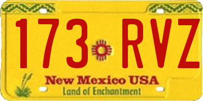 NM license plate 173RVZ