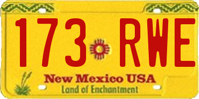 NM license plate 173RWE