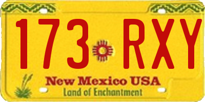 NM license plate 173RXY