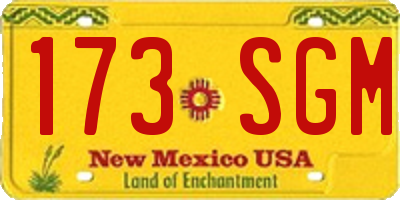 NM license plate 173SGM