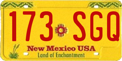 NM license plate 173SGQ