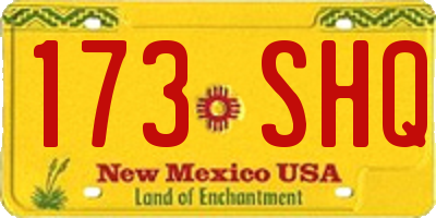 NM license plate 173SHQ