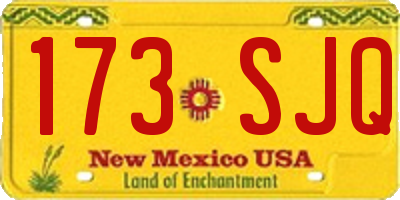 NM license plate 173SJQ