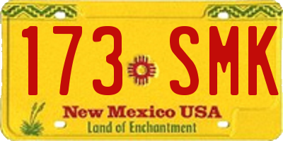 NM license plate 173SMK