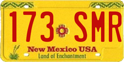 NM license plate 173SMR