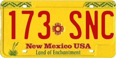 NM license plate 173SNC