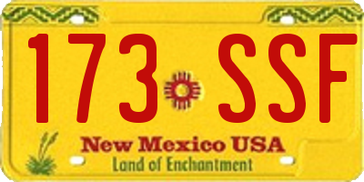 NM license plate 173SSF