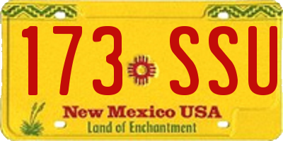 NM license plate 173SSU