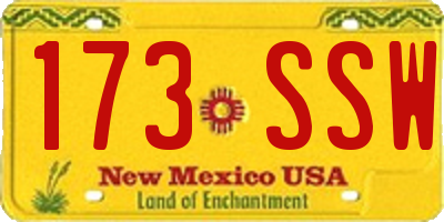 NM license plate 173SSW