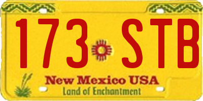 NM license plate 173STB