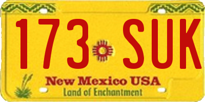 NM license plate 173SUK
