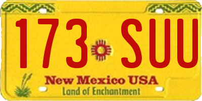 NM license plate 173SUU