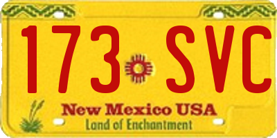NM license plate 173SVC