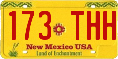 NM license plate 173THH