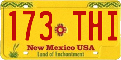 NM license plate 173THI