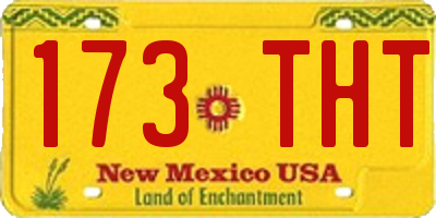 NM license plate 173THT