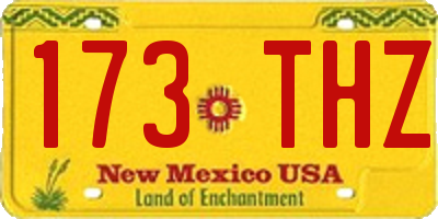 NM license plate 173THZ