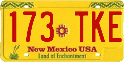 NM license plate 173TKE