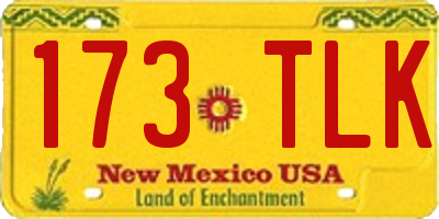 NM license plate 173TLK