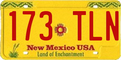 NM license plate 173TLN