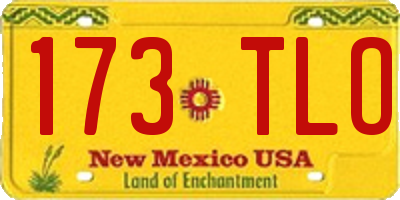 NM license plate 173TLO