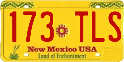 NM license plate 173TLS