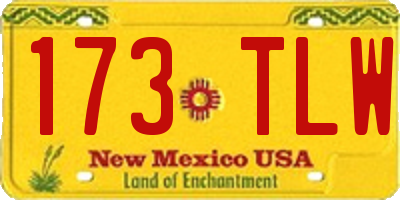 NM license plate 173TLW