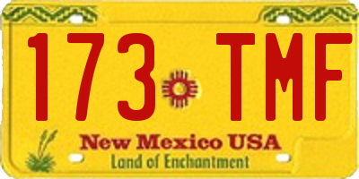 NM license plate 173TMF