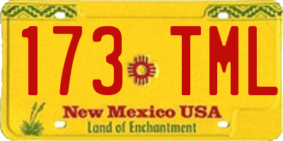 NM license plate 173TML
