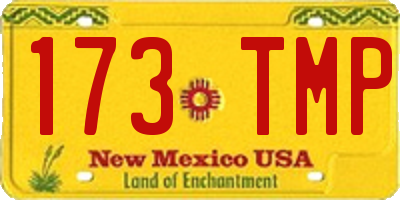NM license plate 173TMP